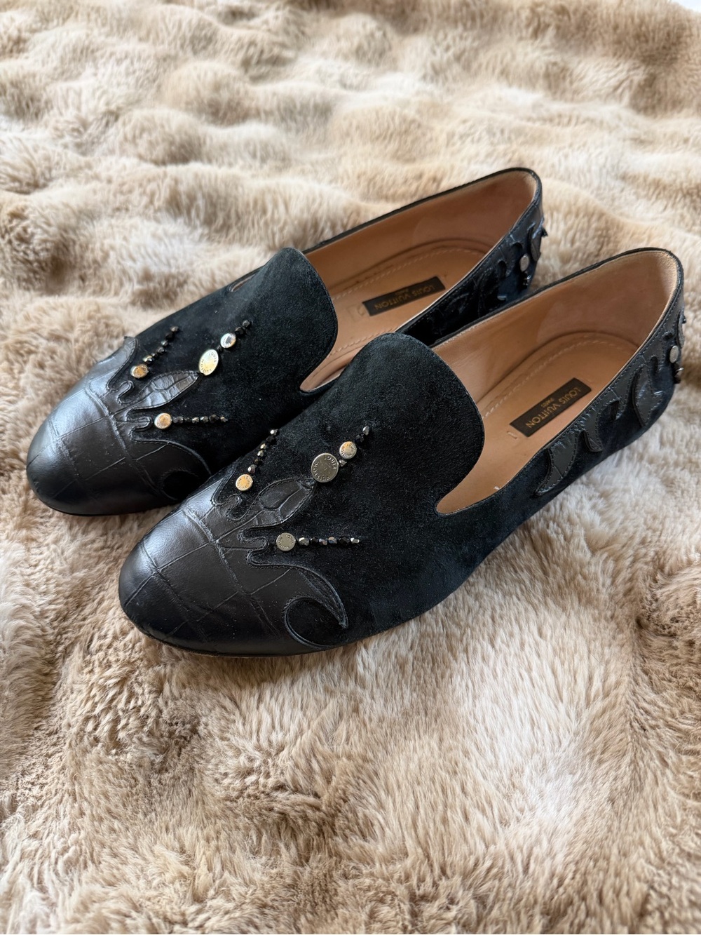 Authentic Louis Vuitton Embellished Flats